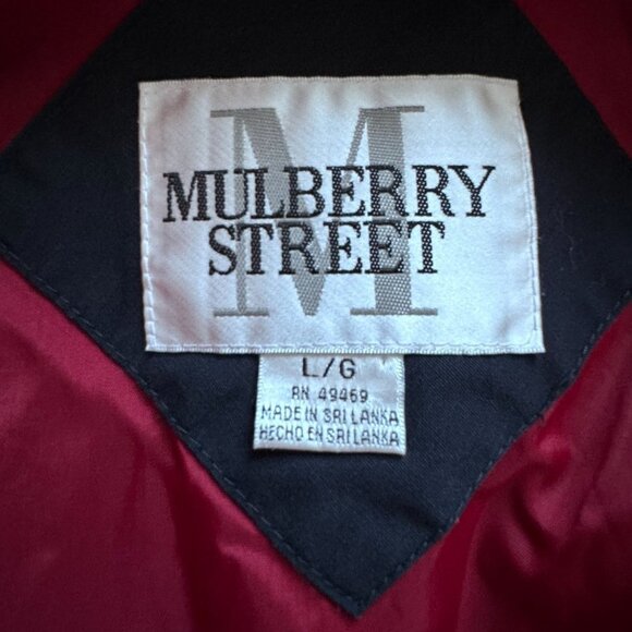 VTG Mulberry Street Jacket Adult L‎ Patriotic USA Nautical Zip Front Color Block - Picture 10 of 12